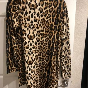 Leopard asymmetrical shirt
